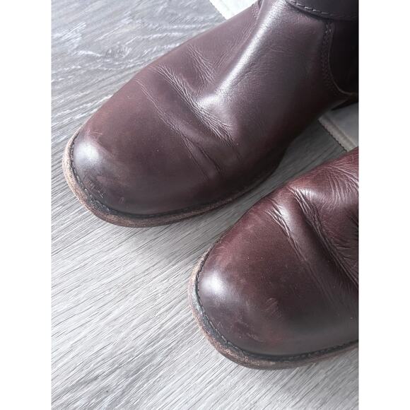 FRYE dark chocolate brown 100% leather knee high Phillip equestrian riding boots - Picture 11 of 16